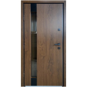 Двері вхідні Еталон Крона зі склопакетом (з терморозривом) Редфорд