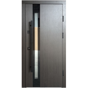 Двері вхідні композит МОДЕНА зі склопакетом, венге (з терморозривом) Редфорд