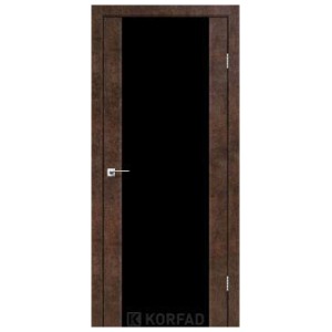 Двері міжкімнатні Sanremo SR-01 Корфад арт бетон скло тріплекс чорне