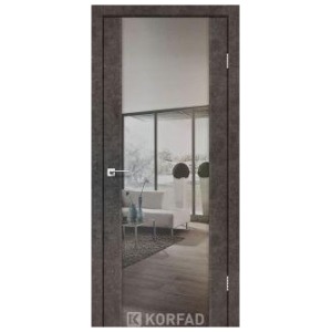 Двері Sanremo SR-01 Корфад лофт бетон 2-стороннє Тріплекс дзеркало бронза