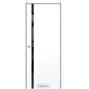 Двері міжкімнатні Loft Glass молдинг чорне скло StilDoors