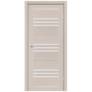 Міжкімнатні двері Leador модель Sovana дуб латте зі склом сатин