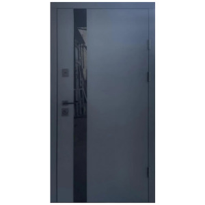 Двері вхідні Стріт Елегант вулиця метал Антрацит 7021 / МДФ біле дерево Qdoors