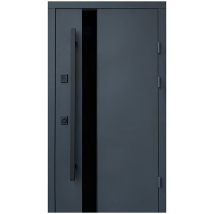 Вхідні двері Елегант серія Стріт метал Антрацит/Біла шагрень Qdoors