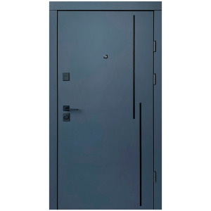 Вхідні двері Крос-Аk антрацит/біла шагрень Ультра Qdoors