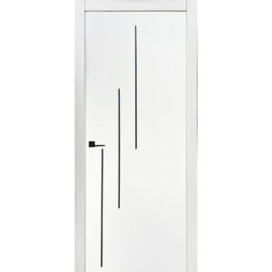 Двері міжкімнатні фарбовані, Тріо+alum black Ral 9003 Статус